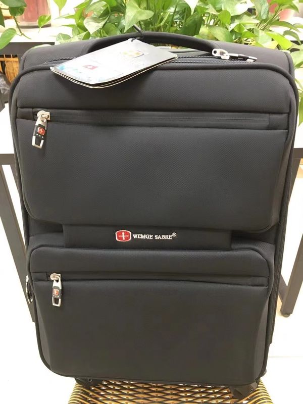 Lichte stoffelijke koffer 20 inch 22 inch 24 inch Zwarte kleur