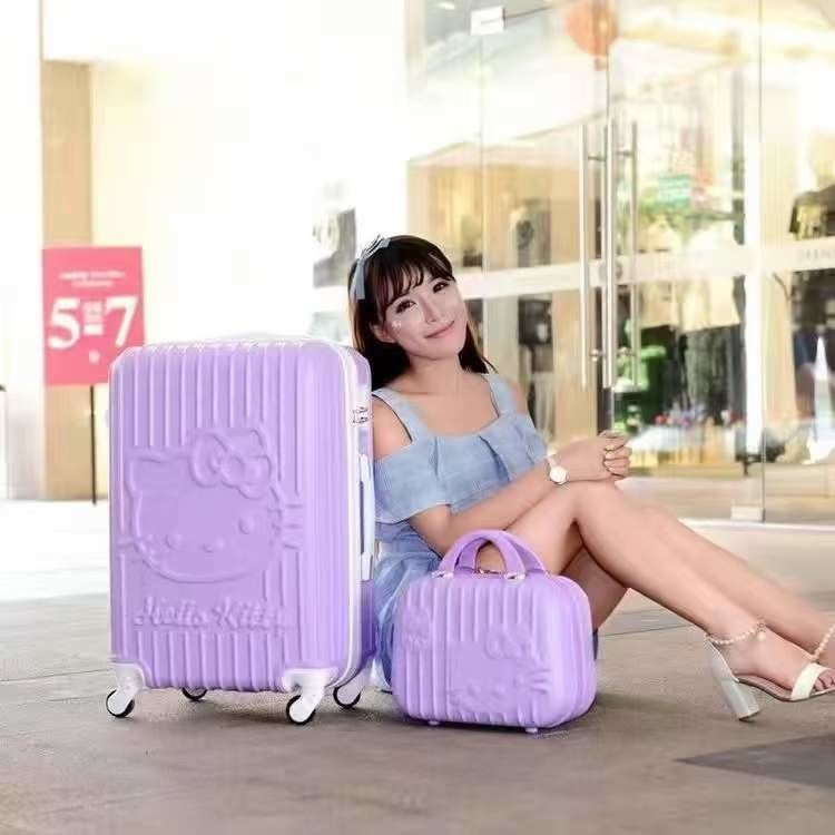 Kat Hartvorm Reistas Bagage Koffer Fabrikant 4 wielen Trolley Reisbagage van Abs Bagage