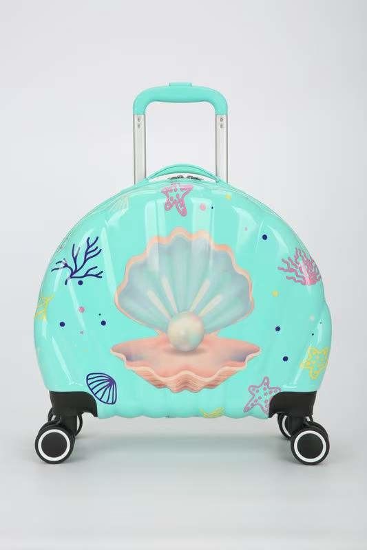Kinderkofferdoos Cartoon Schelp kinder trolley doos Universal Wheel Baggage doos zak met zak