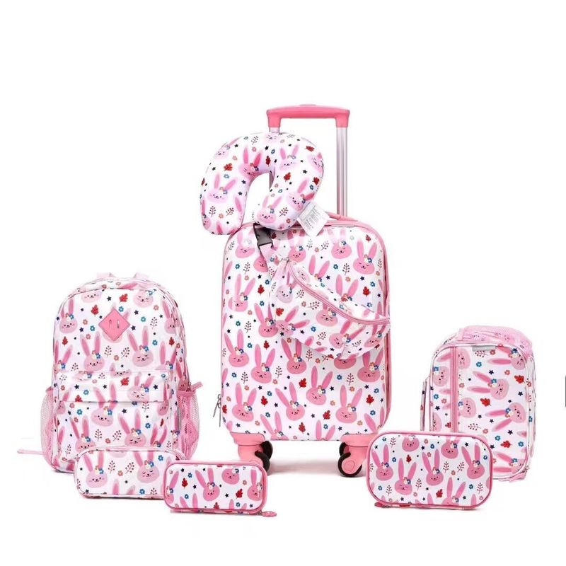 Kinderen bagage 6 stuks set 16 inch Kinderen rollende bagage cadeau Kinderen koffer voor meisjes