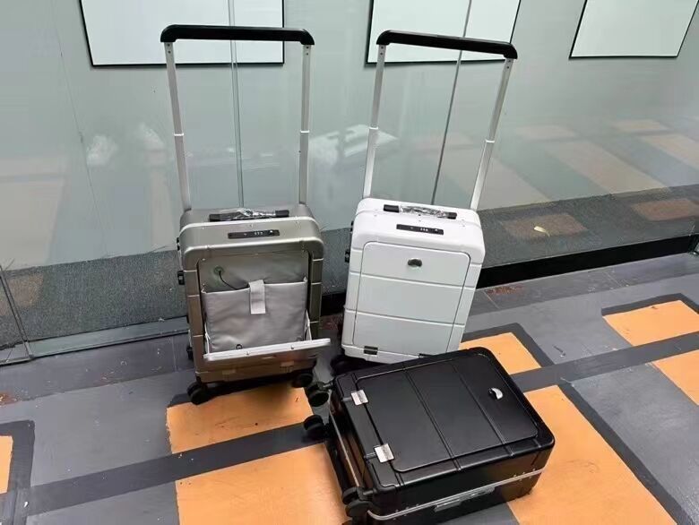 Nieuwste mode Reistassen Trolley Bagage Custom Koffer PC Hard Shell Koffer met open zak