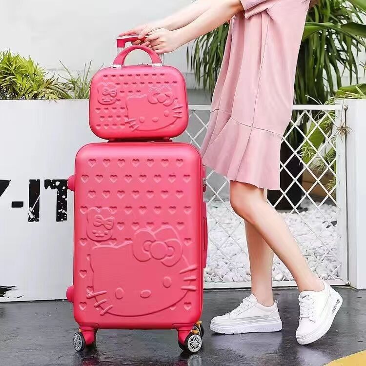 Kinderen PC Custom Travel Trolley Bagagezakken Koffer Sets Plastic Rolling SuitCase voor kinderen