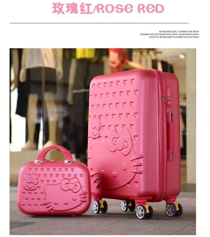 Kinderen PC Custom Travel Trolley Bagagezakken Koffer Sets Plastic Rolling SuitCase voor kinderen