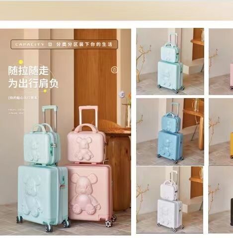 Carry On Koffer Set ABS Trolley Bagage Hardshell Spinners Koffers voor kinderen Studenten Meisjes Jongens