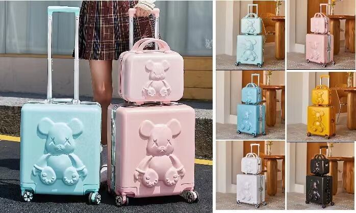 Carry On Koffer Set ABS Trolley Bagage Hardshell Spinners Koffers voor kinderen Studenten Meisjes Jongens