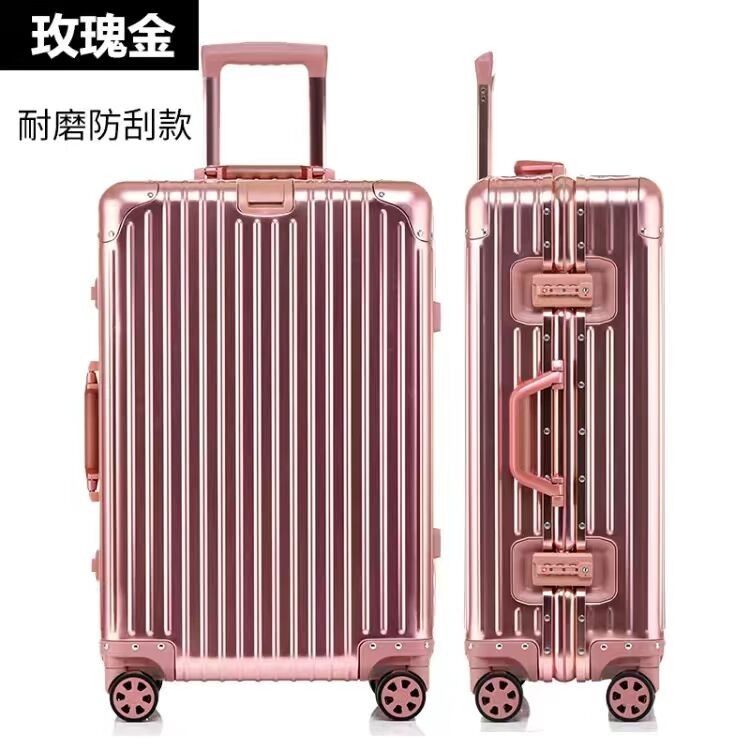 Alle aluminium-magnesium legering Reiskoffer zakelijk rollend bagage op wielen Trolley bagage Carry-ons cabine