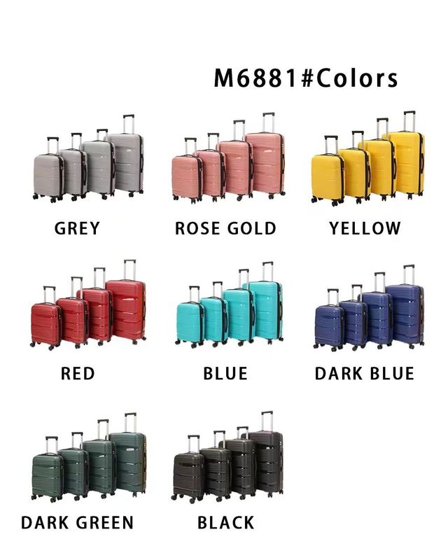 Design bagage rollend draagbaar op trolley OEM/ODM Trolley bagage vliegtuig Hard Shell Custom PP bagage set