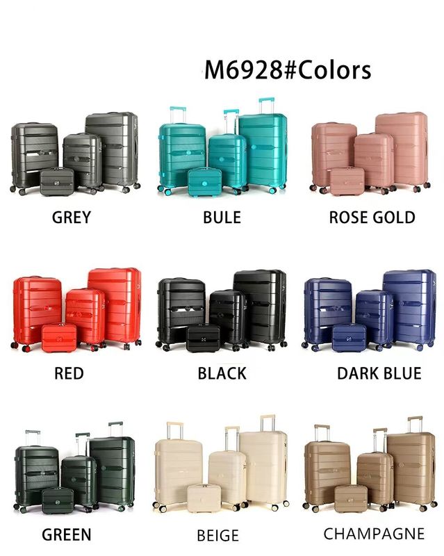 Hoogwaardige reis trolley tas PP hard case koffer metalen frame bagage mode reis trolley case PP hardshell case