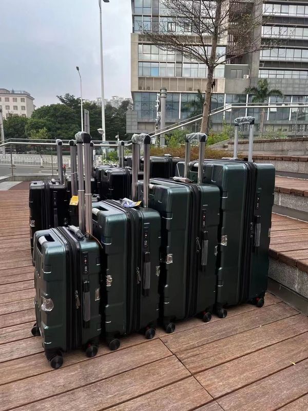 Custom waterdicht ABS bagage 20 24 28 inch Hard Shell Aluminium TSA PP Vrouwen koffer