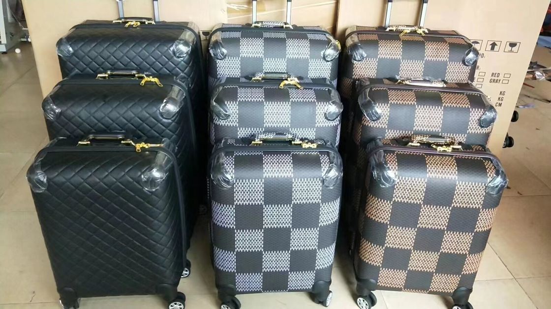 Koffer 20/24/28 inch OEM Custom Logo Leer Aluminium Trolley Koffer Luxe Bagagesets