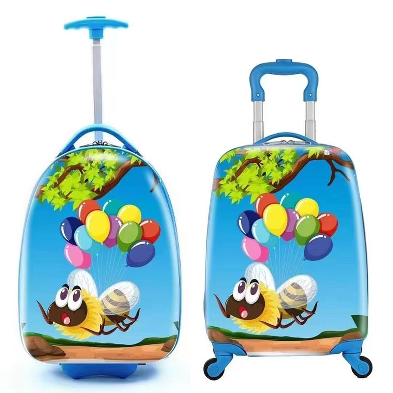 Accepteer aangepaste ontwerpen 18 inch Abs Kids Trolley Draagbare bagage met rugzak voor kinderen