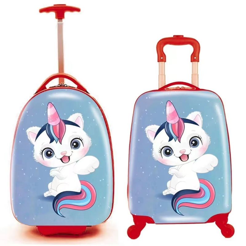 Accepteer aangepaste ontwerpen 18 inch Abs Kids Trolley Draagbare bagage met rugzak voor kinderen