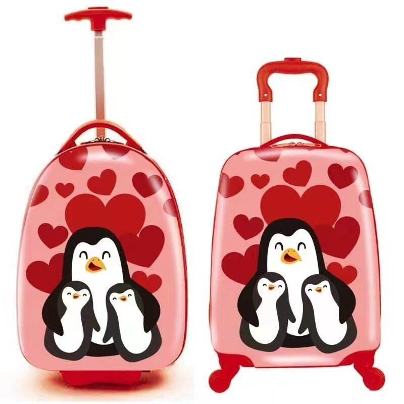 Fabrieksprijs 18 inch schattig kind Kinderen Dieren Cartoon Reiskoffer Hardside bagage met spinner wielen