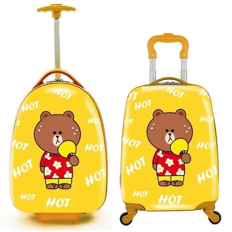 Fabriek Groothandel Op maat Basis School Bagage Lichte Trolley Case Kinderen Outdoor Cartoon Travel Case