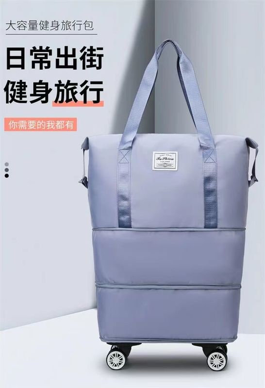 Opvouwbare tas met wielen waterdicht schouder buiten gebruik reistassen duffel opvouwbare reistas