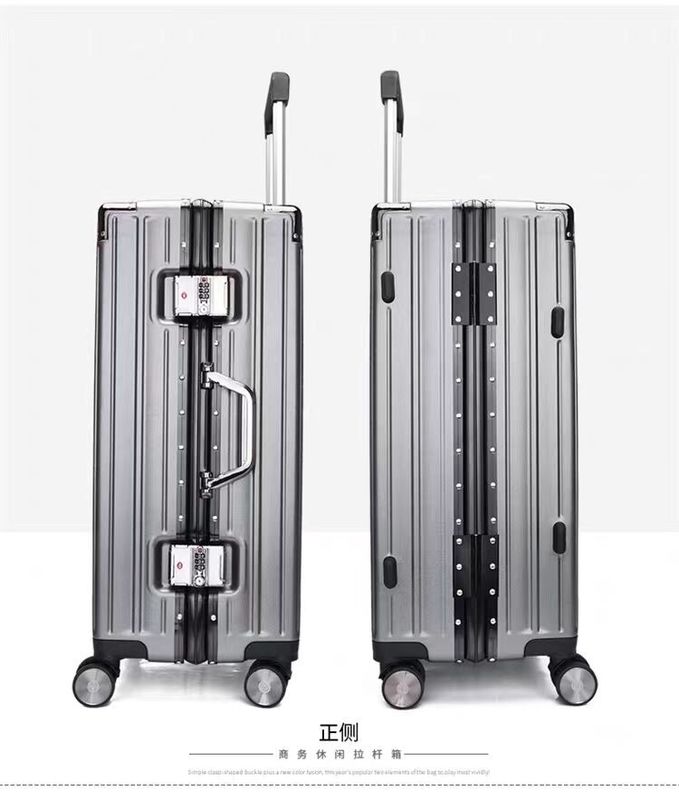 Aluminium Frame Handbagage Mute Universal Wheel Trolley Case In Stock Grote capaciteit Bagage Bagage Trolly Bag