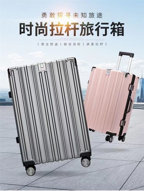 Aluminium Frame Handbagage Mute Universal Wheel Trolley Case In Stock Grote capaciteit Bagage Bagage Trolly Bag