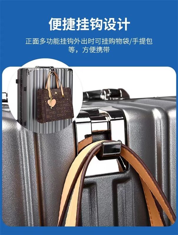 Aluminium Frame Handbagage Mute Universal Wheel Trolley Case In Stock Grote capaciteit Bagage Bagage Trolly Bag