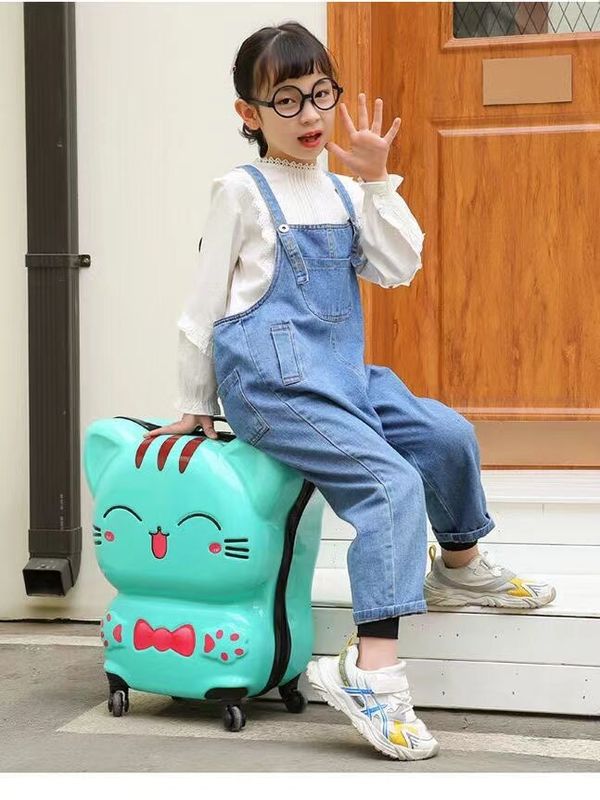 Nieuwe jongens en meisjes ronde bagage kinderwagens kleurrijke cartoons schattig kinderbagage
