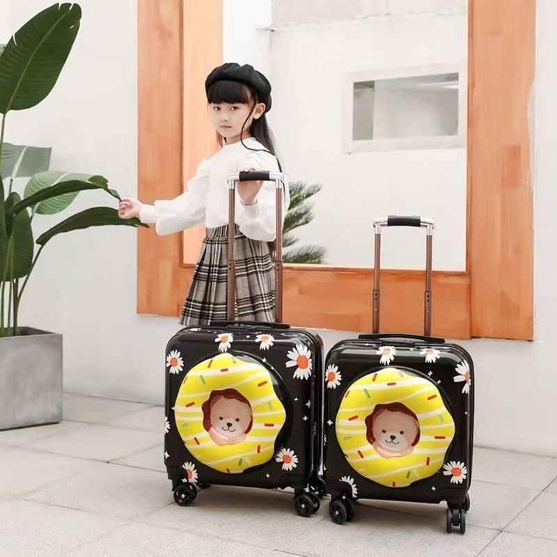 Custom draagbare pc schattig kinderen reizen schooltas rollend hard kinderen schattig reis koffer kinder bagage