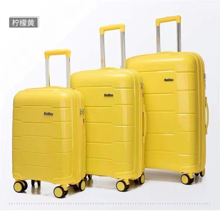 Universal Zipper drie-delige koffer met PP wiel Unisex trolley bagage reis boarding case