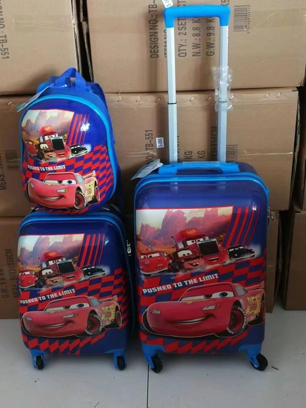12 16 20 inch Kids Bagage Set Modieus Cartoon PC Gedrukt Kinderen Rijden Op Hard Shell Koffer Reis Trolley Bagage