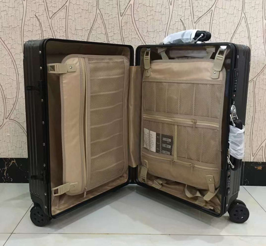 Hoogwaardige spinner koffer bagage gemaakt in China PC + ABS bagage met cup holder