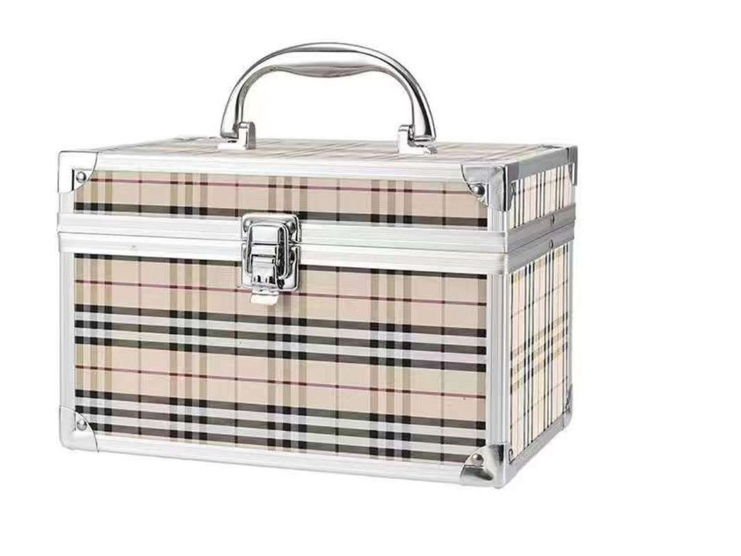 Professionele multifunctioneel Pedicure Oortje Picking Tool Bag Grote capaciteit PVC Cosmetische Case Met Spiegel