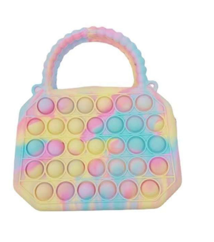 Stressverminderaar Silicone Fidget Speelgoed Tassen Vrouwen Handtassen Dames Meisjes Munttassen Boodschapper Kindtassen Bubble Handtassen