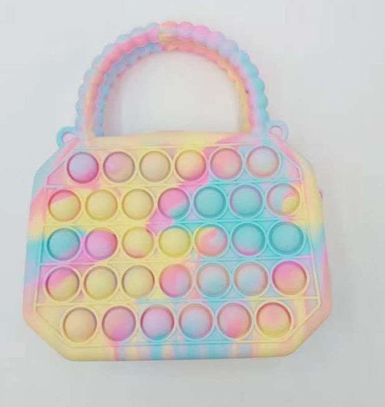 Stressverminderaar Silicone Fidget Speelgoed Tassen Vrouwen Handtassen Dames Meisjes Munttassen Boodschapper Kindtassen Bubble Handtassen