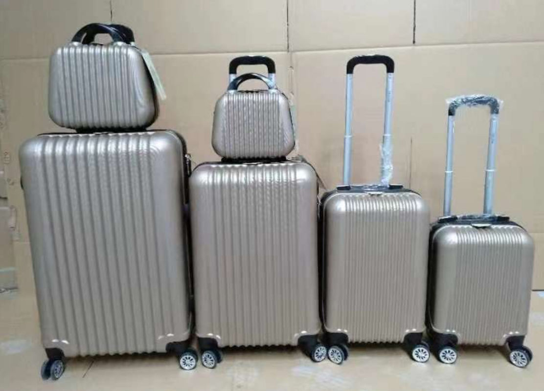 Fabriek eenvoudig gestreept ontwerp Reis ABS Carry-On Trolley Case Koffers Reisbagage Set 20 24 28 inch