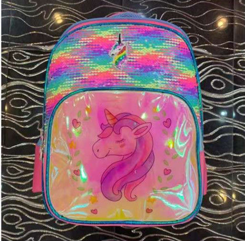 Fashion Custom Backpack Girls Rainbow Sequin Backpack Outdoor Kinderen Casual Backpacks Voor Meisjes Unicorn School Bag