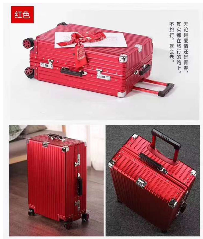Guangzhou Leverancier'S Unisex Aluminium Magnesium Alloy Koffer Grote Kofferkoffer Met Metalen Handvat En Delivery Container