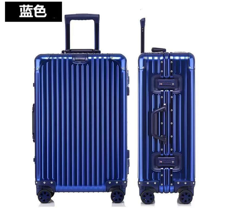Unisex vol aluminium waterdicht zakenreizen bagage trolley koffer set spinner aluminium bagagezakken mannen