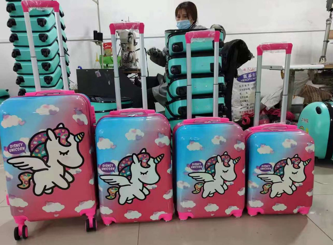 Grote eenhoorns Roze koffer met spinnerwiel handvat Lichte koffer voor kinderen Reis Hallo mijn kitties Kids
