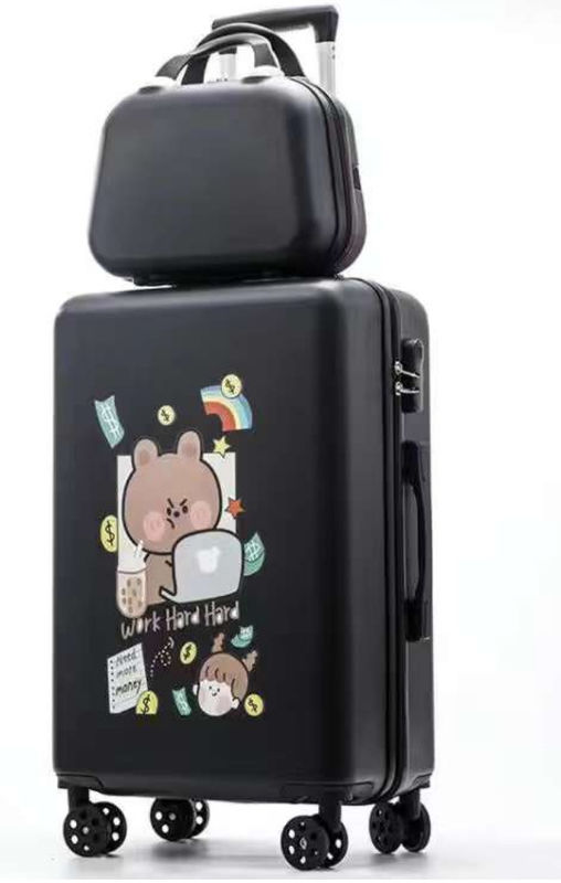 Brand New Listing Abs List Bagage Boarding Case Vrouwelijke Multi Color Pc Hard Shell Bagage Gepersonaliseerd Image Reizen