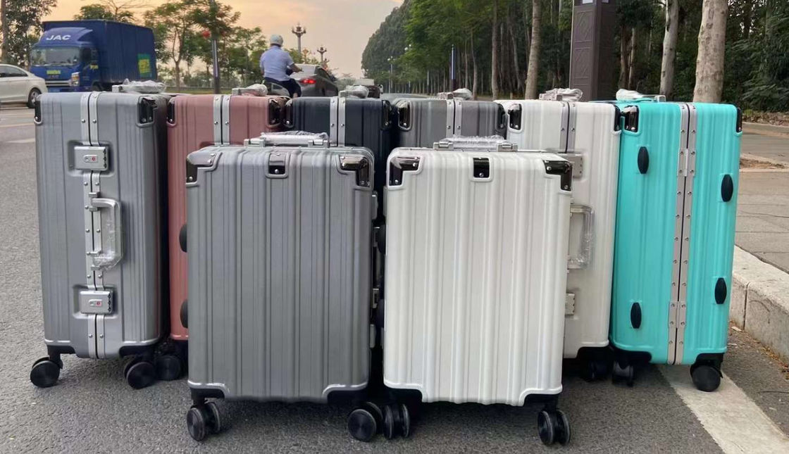 Custom Design Aluminium Frame Kofferkoffer 24 inch Trolley Case Set Carry-Ons Koffers Stil Universal Wheels