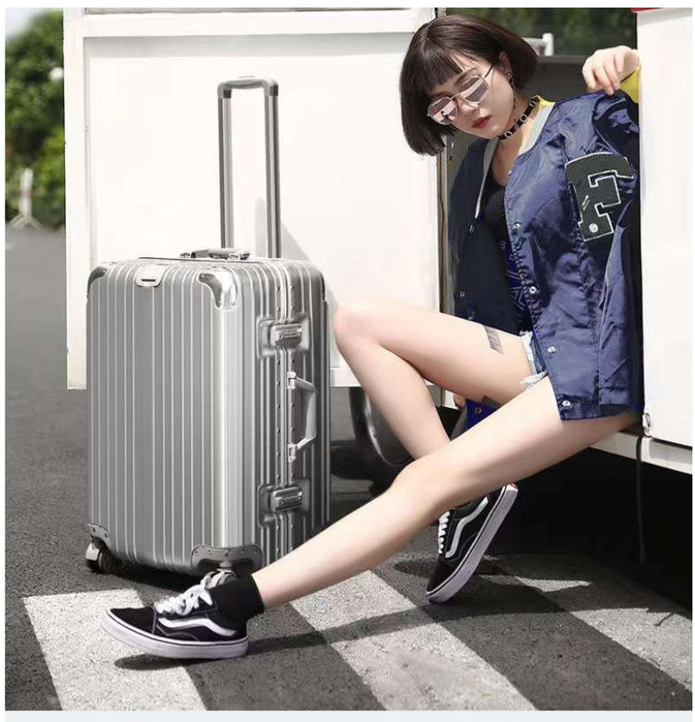 Nieuw Nieuwste Reiskoffer ABS+PC Universal Wheel Zipper Trolley Box Dragging Leather Box Code Box Bagage Groothandel