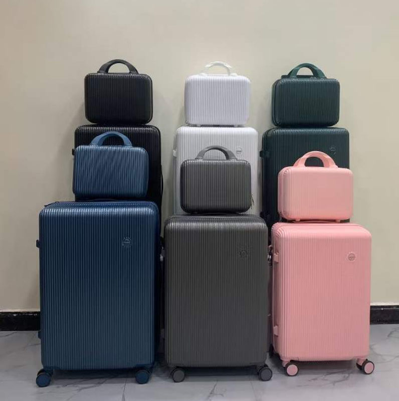 Zipper Frame USB Port Bagagesets met Cup Holder Trolley Reistas Hoogwaardige ABS Bagagesak