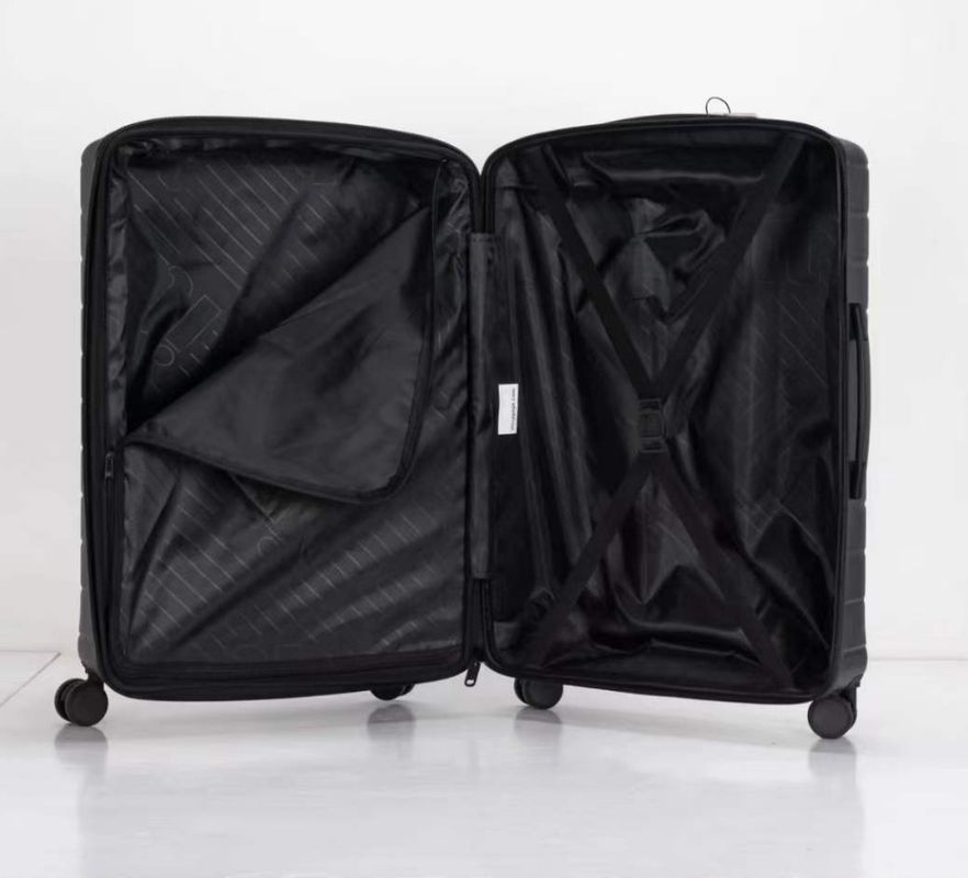 Zwart Onbreekbaar PP Nieuwste Koffer Duurzame Reistas 28 Uitbreidbare TSA Lock Baggage Sets Voor Zakenreis