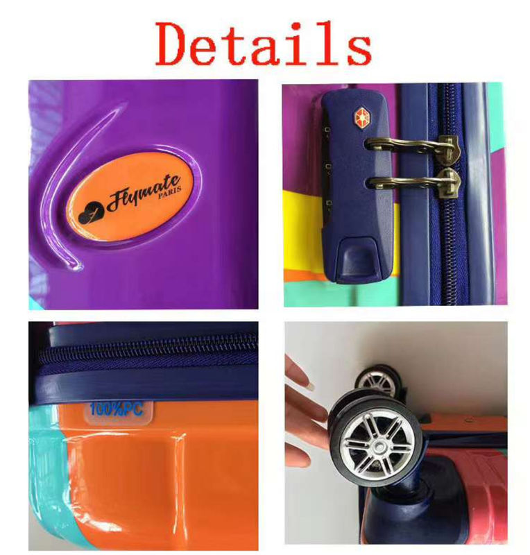 Classic Vintage ABS 3 Pieces Set Trolley Bags Hard Shell Traveling Spinner Kofferpakket Set