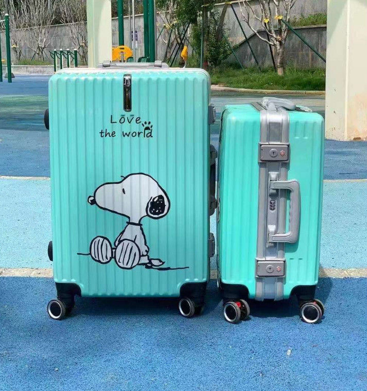 Populaire dames reiskafset Modieus 056 Nieuwe afneembare tas met spinner voor kinderen Karton koffer Whee