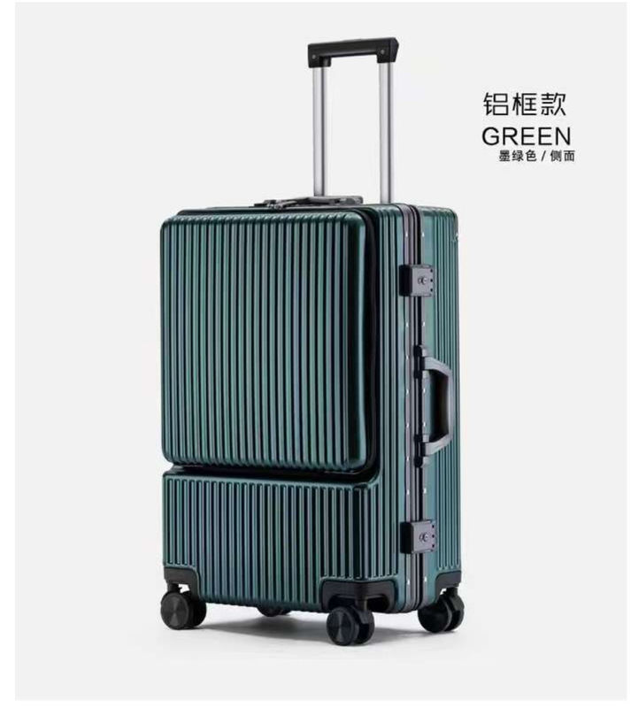 Spinner trolley voor bagage met TSA sloten Zwart, donkergroen, rood, Carry-On 20-Lnch, PC Hardside koffer met Front Poc