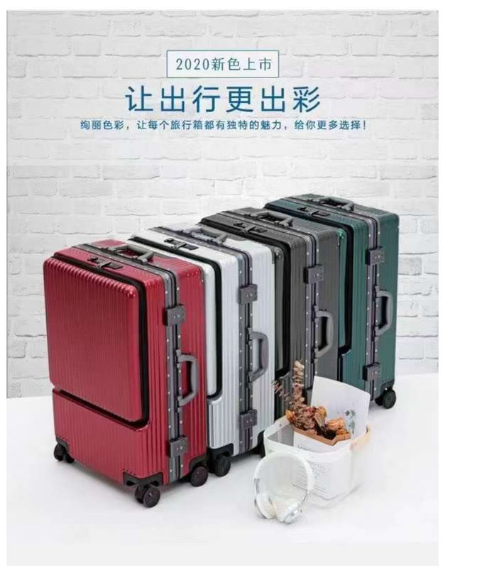 Spinner trolley voor bagage met TSA sloten Zwart, donkergroen, rood, Carry-On 20-Lnch, PC Hardside koffer met Front Poc