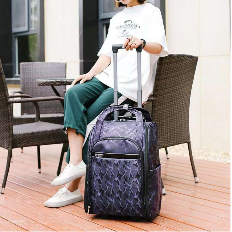 Softside Kids Bagage School Trolley Bag 4 Wheels Reistas Jongens rugzak met trekstok