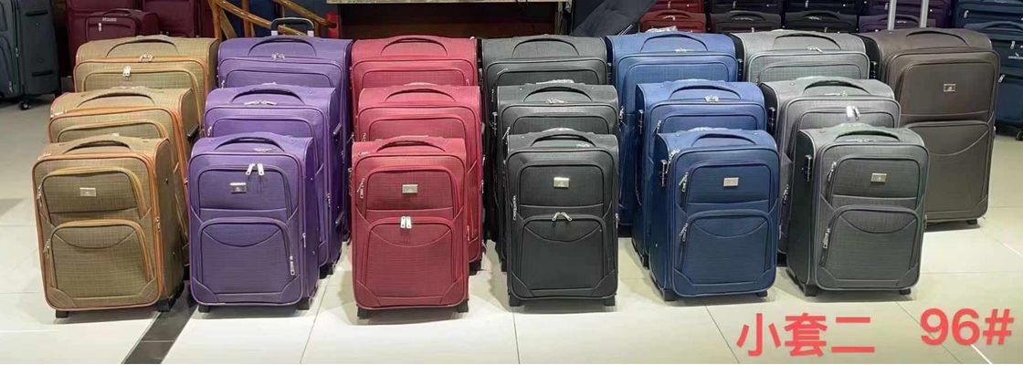 Draagbare 3 stuks bagageset Spinner Softshell Lichtgewicht Softside aanpasbare koffer met 4 rollende spinner wielen